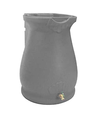 Slickblue Granite 65-Gallon Plastic Urn Rain Barrel with Planter Top for Water Conservation and Garden Use