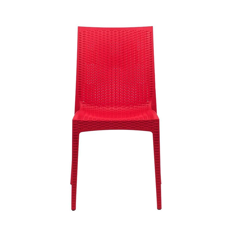 LeisureMod Weave Mace Indoor/Outdoor Dining Chair (Armless
