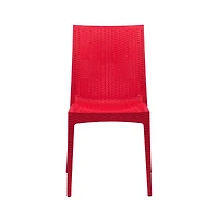LeisureMod Weave Mace Indoor/Outdoor Dining Chair (Armless