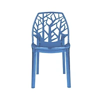 Cornelia Modern Spring Cut-Out Tree Design Stackable Dining Chair