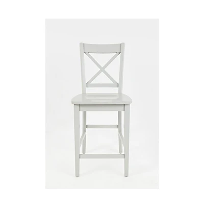 Jofran Simplicity Solid Wood Classic X-Back Counter Stool (Set of 2)