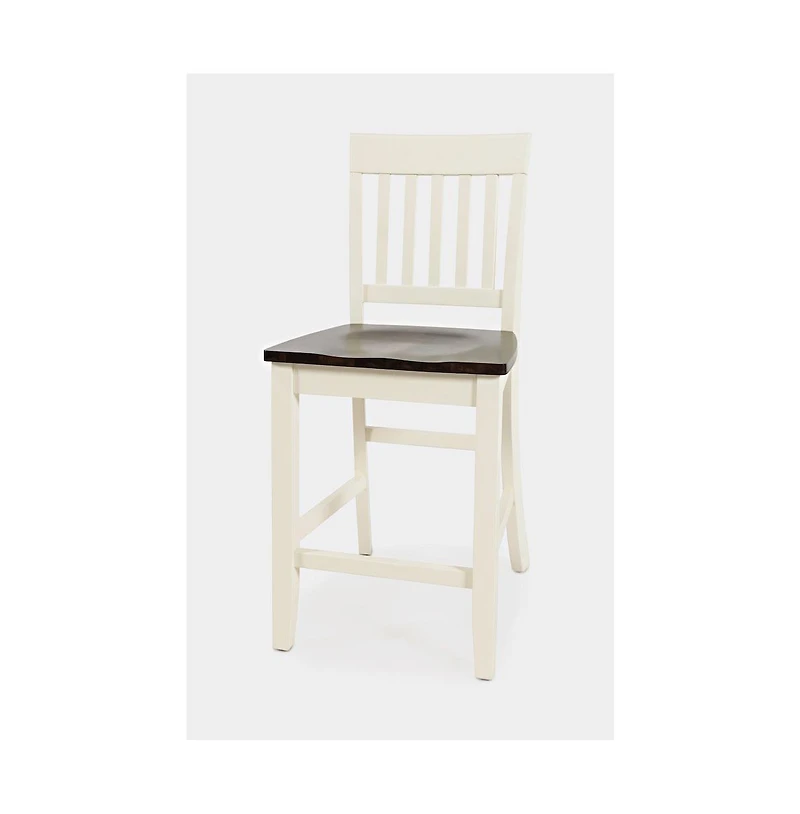 Jofran Decatur Lane Farmhouse Solid Wood Counter Stool (Set of 2)