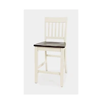 Jofran Decatur Lane Farmhouse Solid Wood Counter Stool (Set of 2)