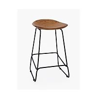Jofran Nature's Edge Solid Acacia Counter Height Backless Stool (Set of
