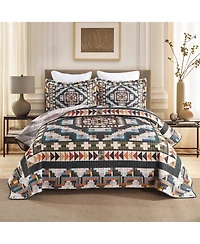 MarCielo Southwestern Geometry Lightweight Quilt Bedspread Set Queen