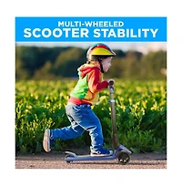 Hurtle 3-Wheel Foldable Kids Scooter With Led Wheel Lights - Blue