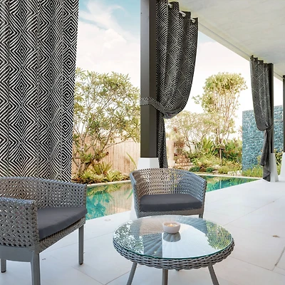 Outdoor Gobi Print Uv Protected Privacy Grommet Curtain Panel, 52"×96"