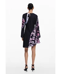 Desigual Women's Asymmetric short dress with letters