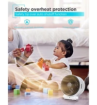 Black+Decker Dual Function Desktop Heater & Fan, 3 Settings, 750W/1500W Space Heate, White