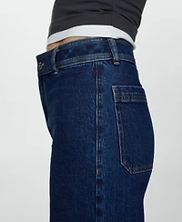Mango Women's Catherin Culotte High Rise Jeans
