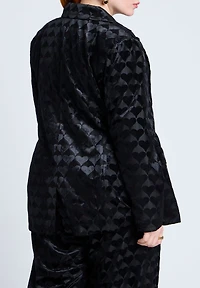 Eloquii Women's Heart Velvet Blazer