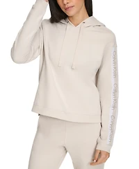 Calvin Klein Women's Logo Stripe Pullover Hoodie