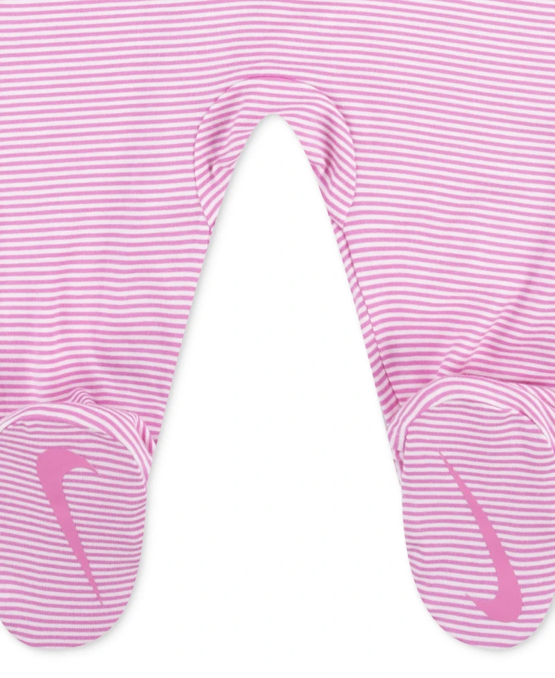Nike Baby Boy or Girl Viscose Striped Footed Coverall