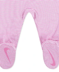 Nike Baby Boy or Girl Viscose Striped Footed Coverall