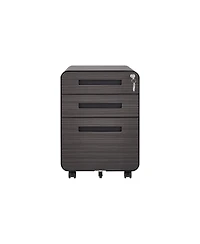 3 Drawer Mobile File Cabinet Under Desk Office Versatile Storage for Legal/Letter/A4 Files, 5 Wheel Design Anti-Tilting