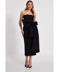 Quiz Women's Strapless Bow Detail Maxi Dress