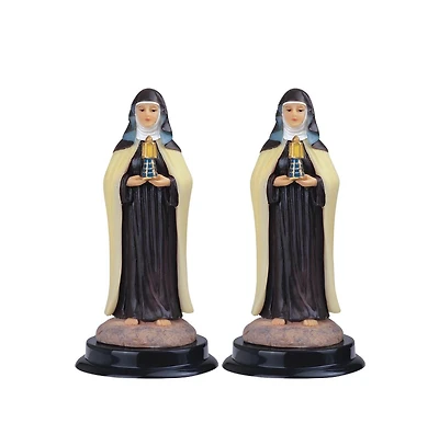 Fc Design 2-pc Set" 5"H Saint Clare Statue St. Clare of Assisi Holy Figurine Statue Ornament Home Room Office Decor and Perfect Ideas for Housewarming