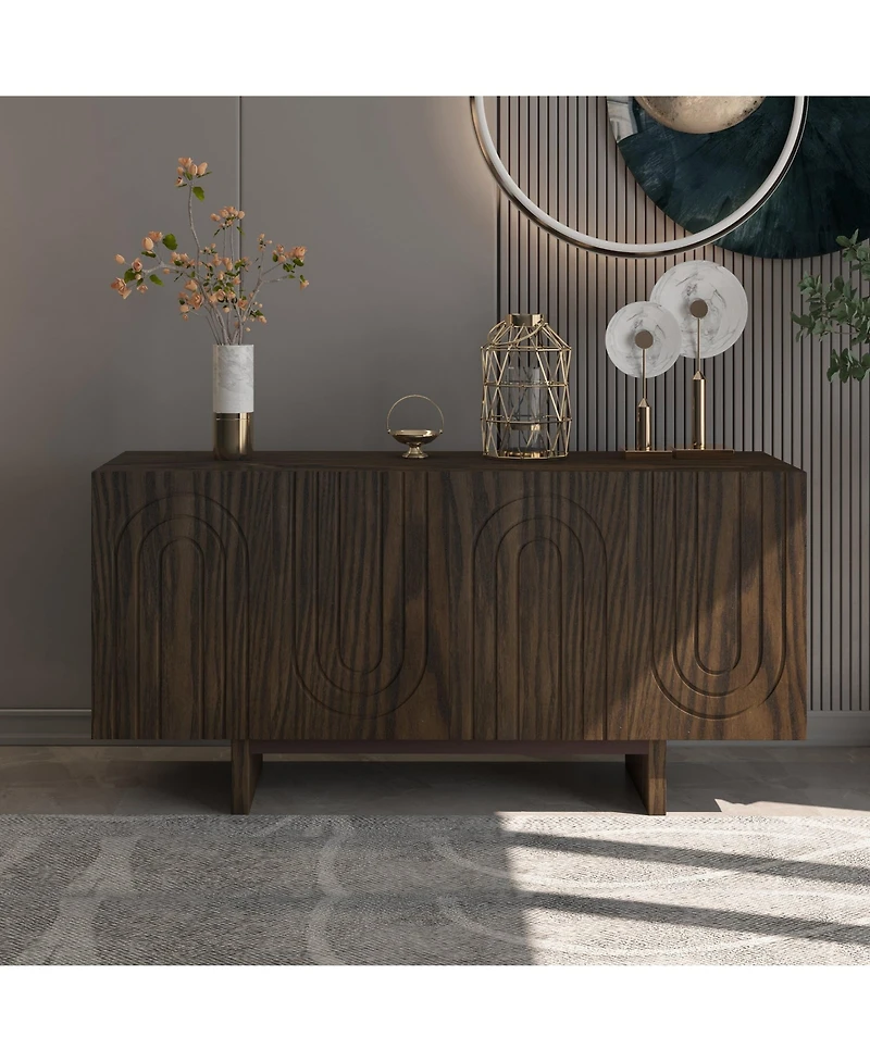 63'' Dining Room Cabinet with Mdf Legs