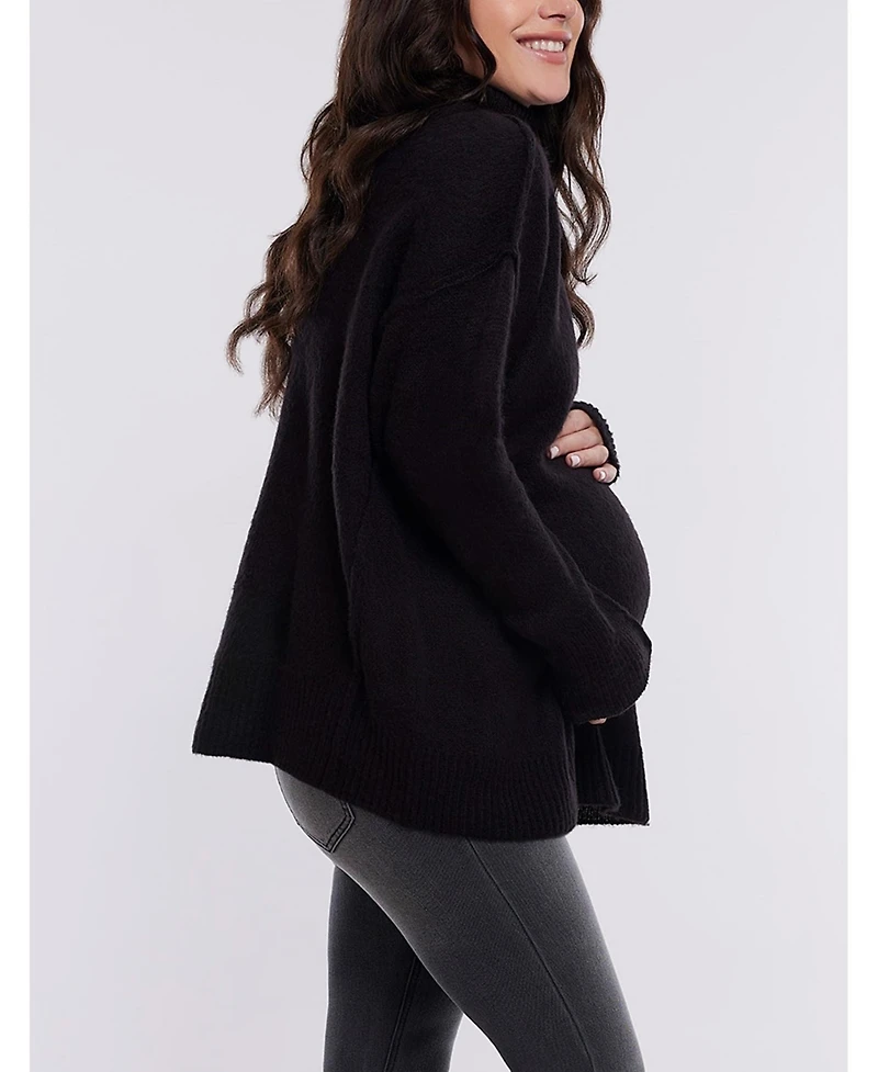 Motherhood Maternity Turtleneck Long Sleeve Knit Sweater 