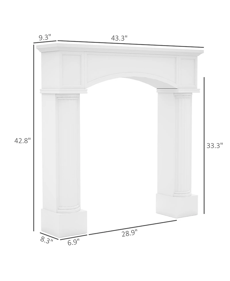 Homcom Modern Fireplace Mantel, Fireplace Surround for Fireplaces,