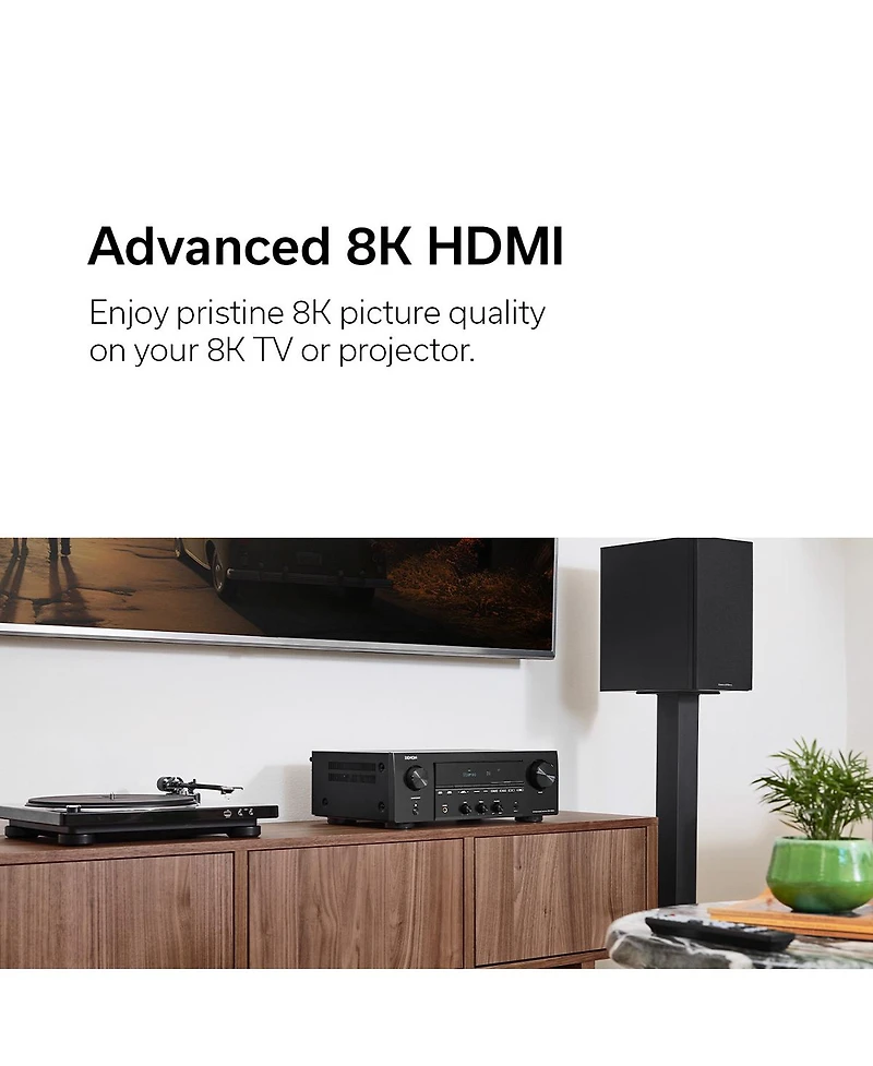 Denon Dra-900H 2.1 Channel 8K Stereo Av Receiver with Heos Built-In