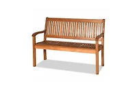 Slickblue FarmHome Slatted 2 Seater Garden Eucalyptus Bench