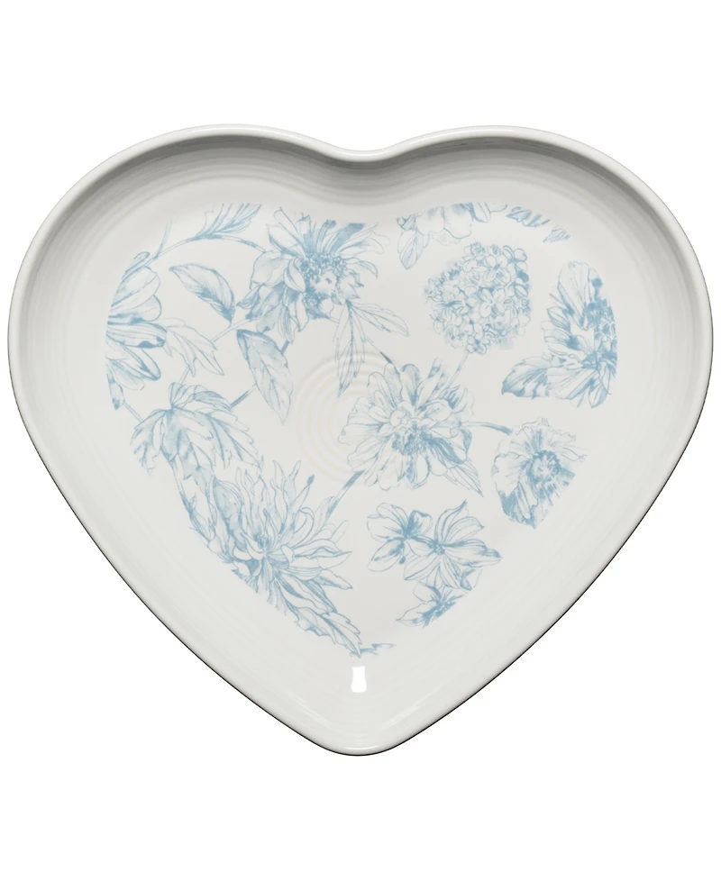 Fiesta Botanical Floral Heart Shaped Plate 9"