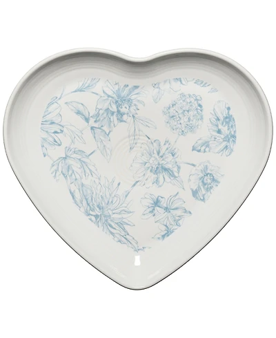 Fiesta Botanical Floral Heart Shaped Plate 9"