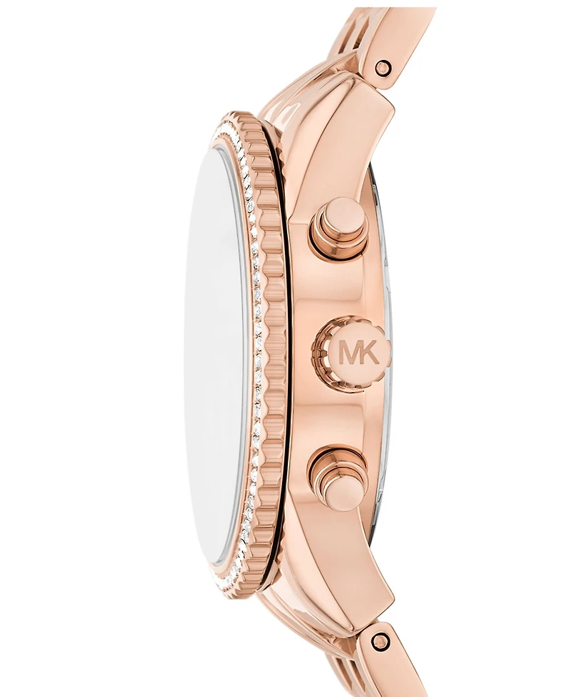 Michael Kors Women's Mini Bryant Chronograph Rose Gold-Tone Stainless Steel Watch, 35mm