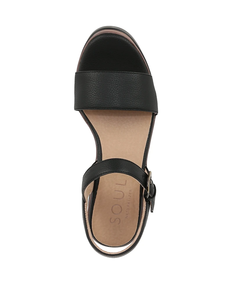 Soul Naturalizer Women's Graciela Round Open Toe Wedge Sandals
