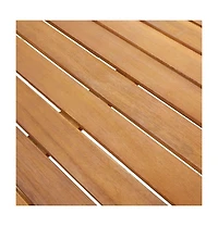 vidaXL Patio Table 55.1"x31.5"x29.1" Solid Acacia Wood