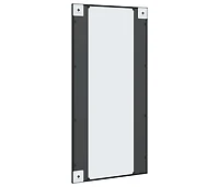 vidaXL Wall Mirror Black 19.7"x39.4" Rectangle Iron