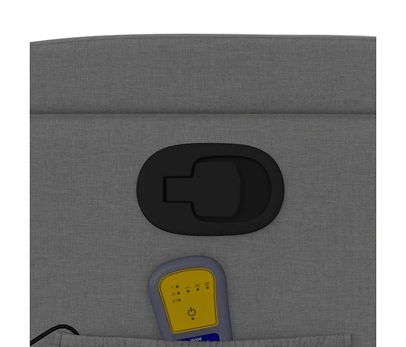 Massage Recliner Chair Dark Gray Fabric