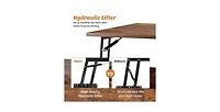 Lift-Top Coffee Table – Mid-Century Modern Wood Table for Living Room, Tv Tray, Laptop Desk Functionality