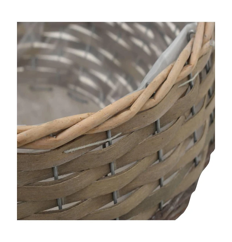 Planter 3 pcs Wicker with Pe Lining