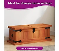 Storage Chest 23.6"x9.8"x8.7" Solid Acacia Wood