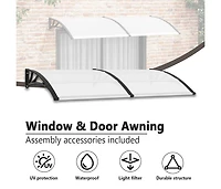 Door Canopy Black 78.7"x39.4" Pc