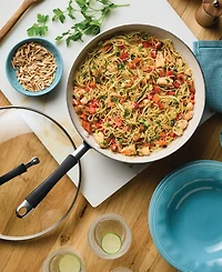 Rachael Ray Cucina Ceramic Nonstick 11" Stir Fry Pan with Lid