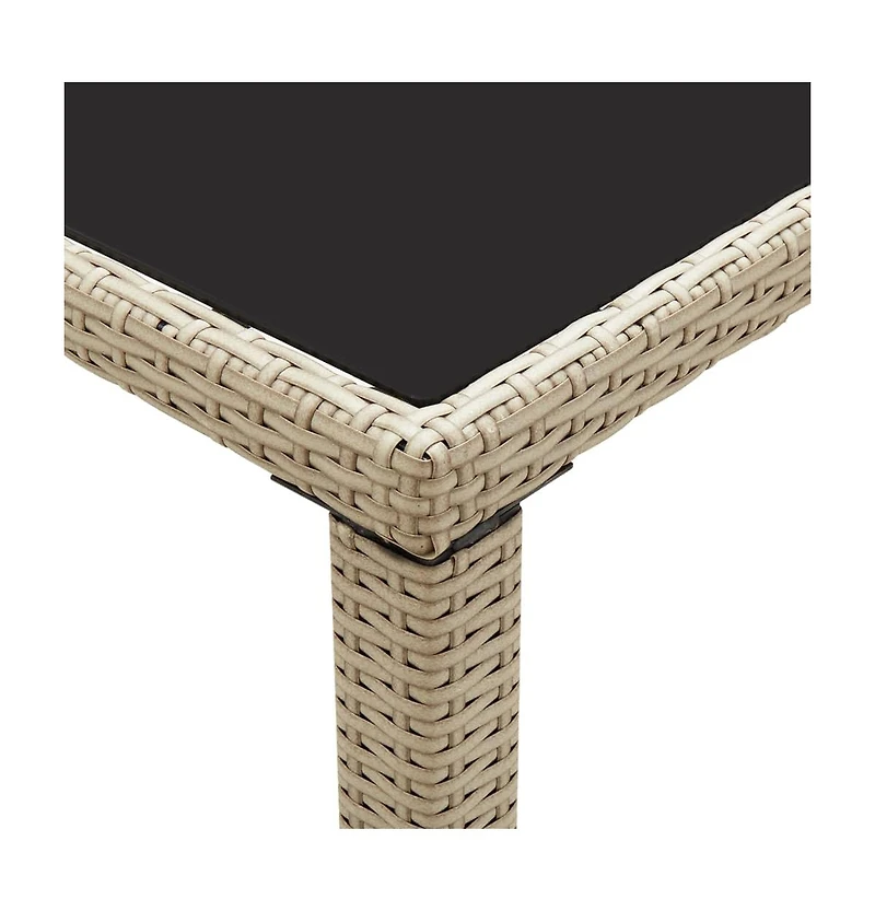 vidaXL Patio Table Gray 48.4"x23.6"x29.1" Poly Rattan