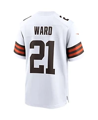 Nike Men's Denzel Ward White Cleveland Browns Game Jersey