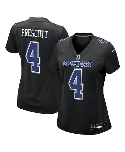 Nike Women's Dak Prescott Carbon Black Dallas Cowboys Fashion Game Jersey