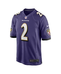 Nike Men's Nate Wiggins Purple Baltimore Ravens Player Game Jersey