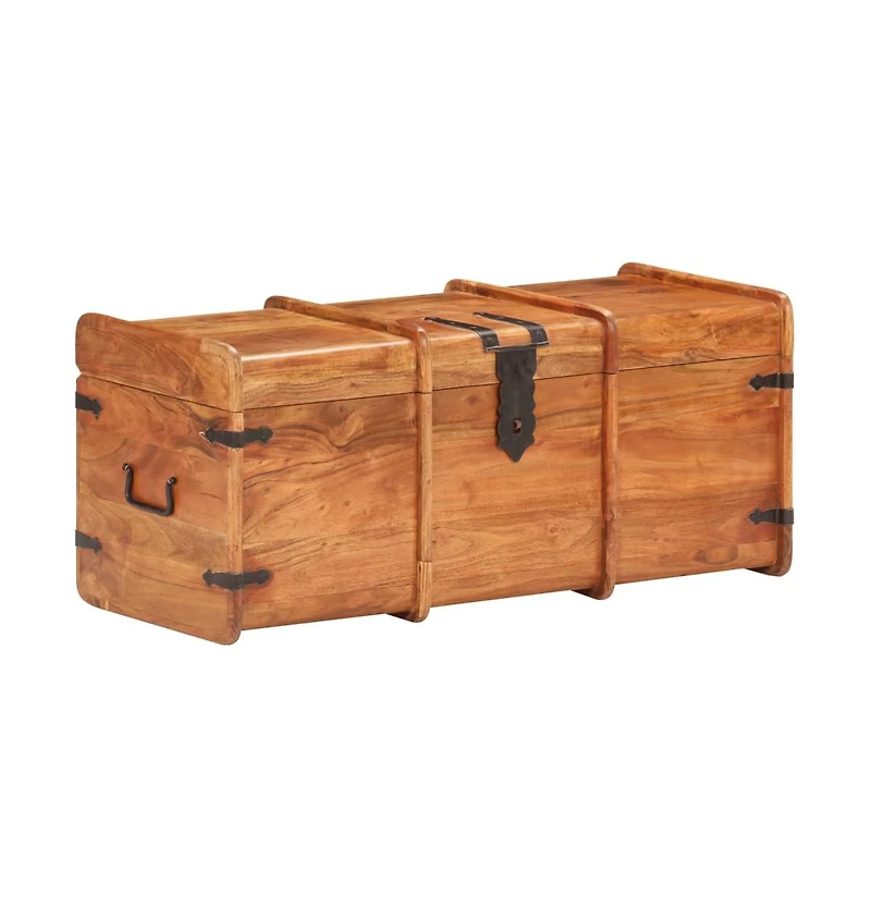 vidaXL Storage Chest 35.4"x15.7"x15.7" Solid Acacia Wood