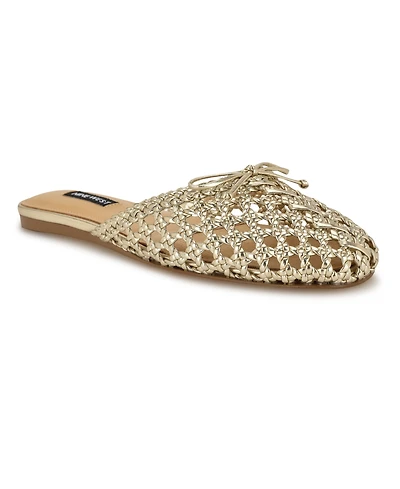 Nine West Women's Lolah Woven Slip-On Mules
