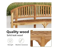 Banana Bench 70.9" Solid Teak Wood