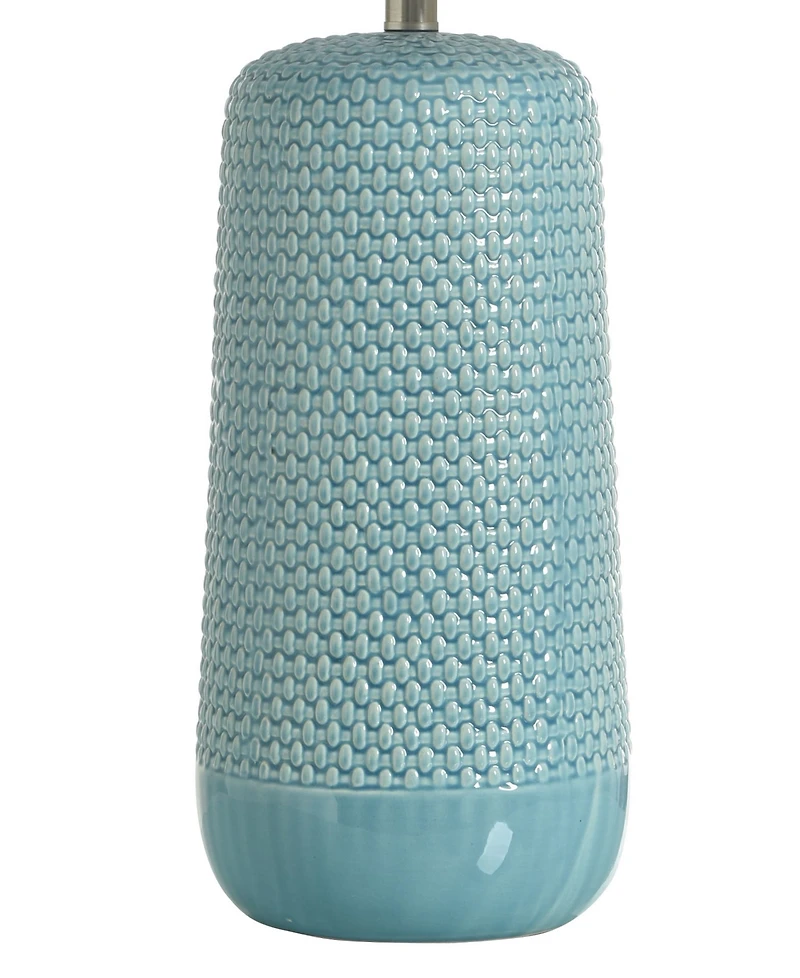 StyleCraft Home Collection 30" Metal Galey Woven Wicker Table Lamp