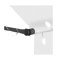Manual Retractable Awning with Led 137.8" Cream