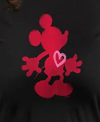 Hybrid Apparel Plus Trendy Disney Mickey Heart Graphic Crew Neck T-Shirt