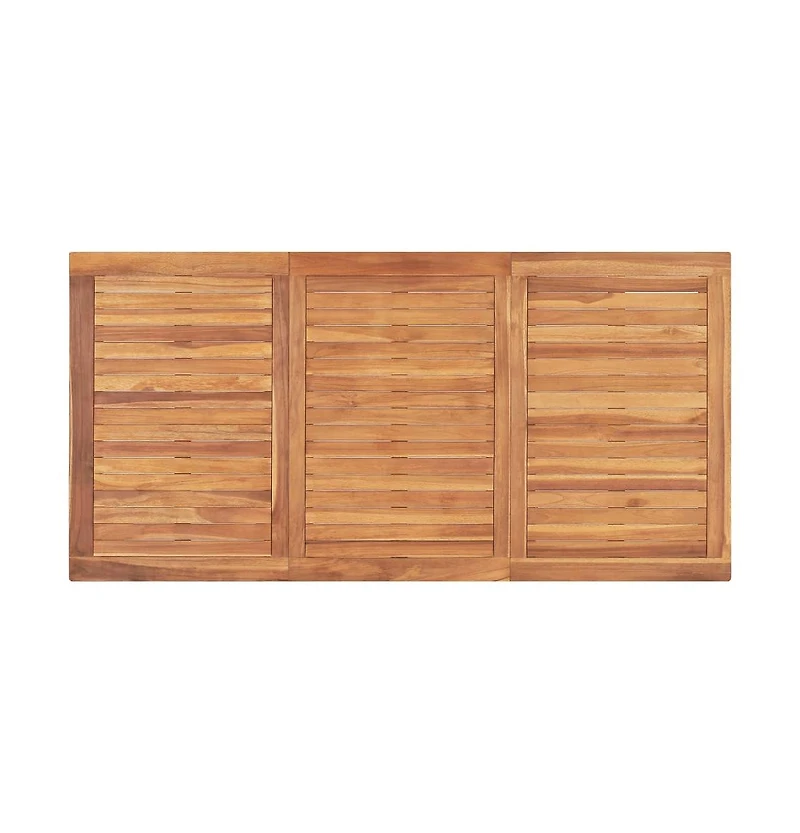 vidaXL Patio Dining Table 63"x31.5"x30.3" Solid Teak Wood