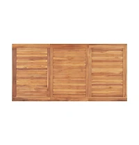 vidaXL Patio Dining Table 63"x31.5"x30.3" Solid Teak Wood